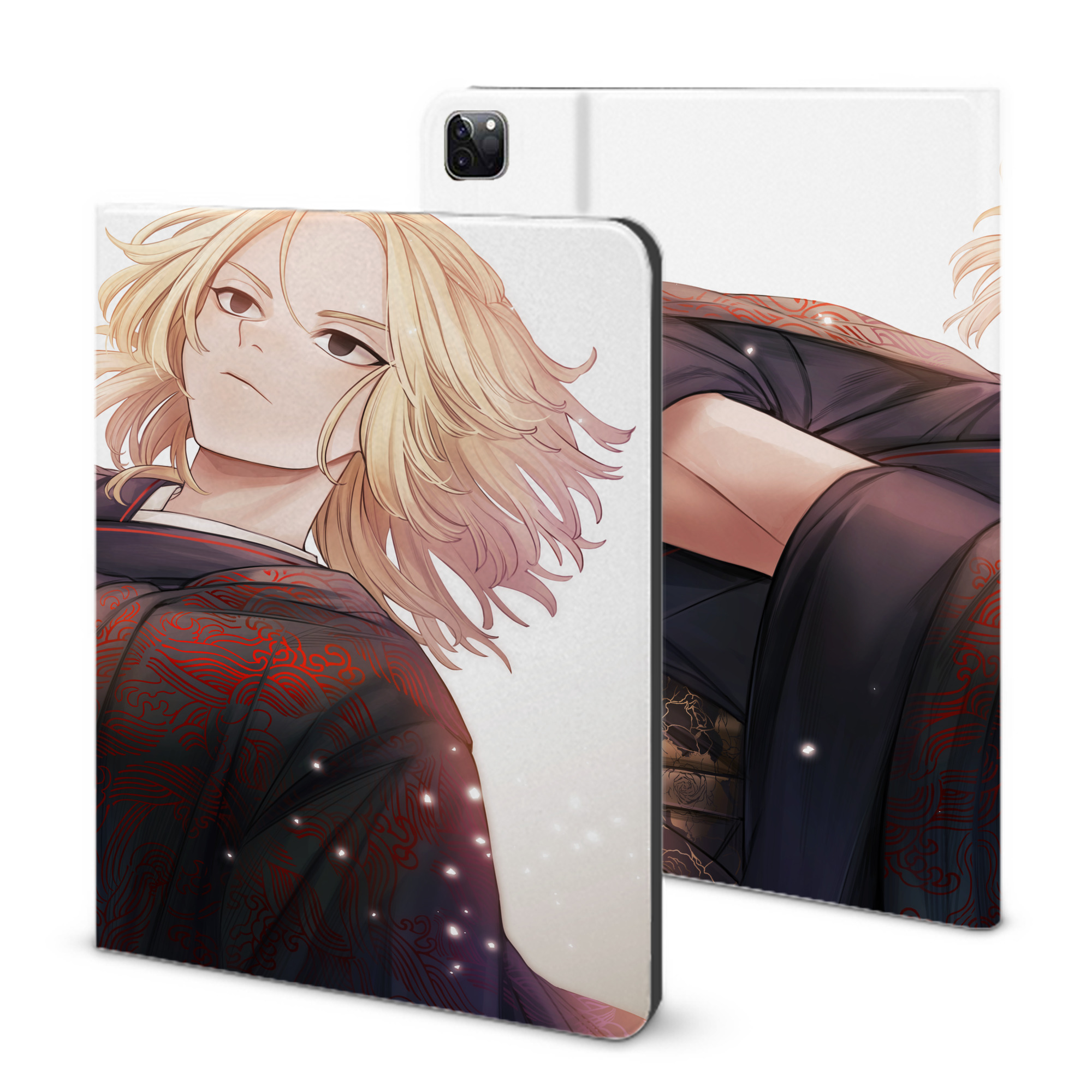 （画像用） 東京リベンジャーズ Tokyo Revengers IPad ケース ブック型 PUレザー TPU 耐衝撃 軽量 薄型 ペン収納なし 全面保護 IPad 各モデル対応